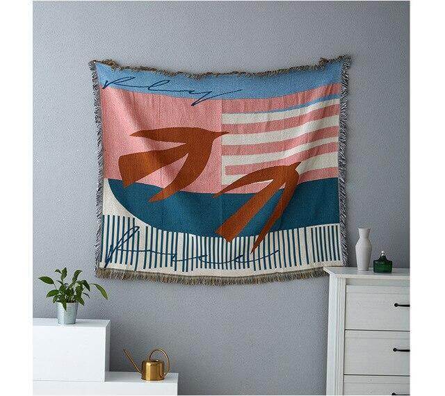 Warm Nordic Check Throw Blankets