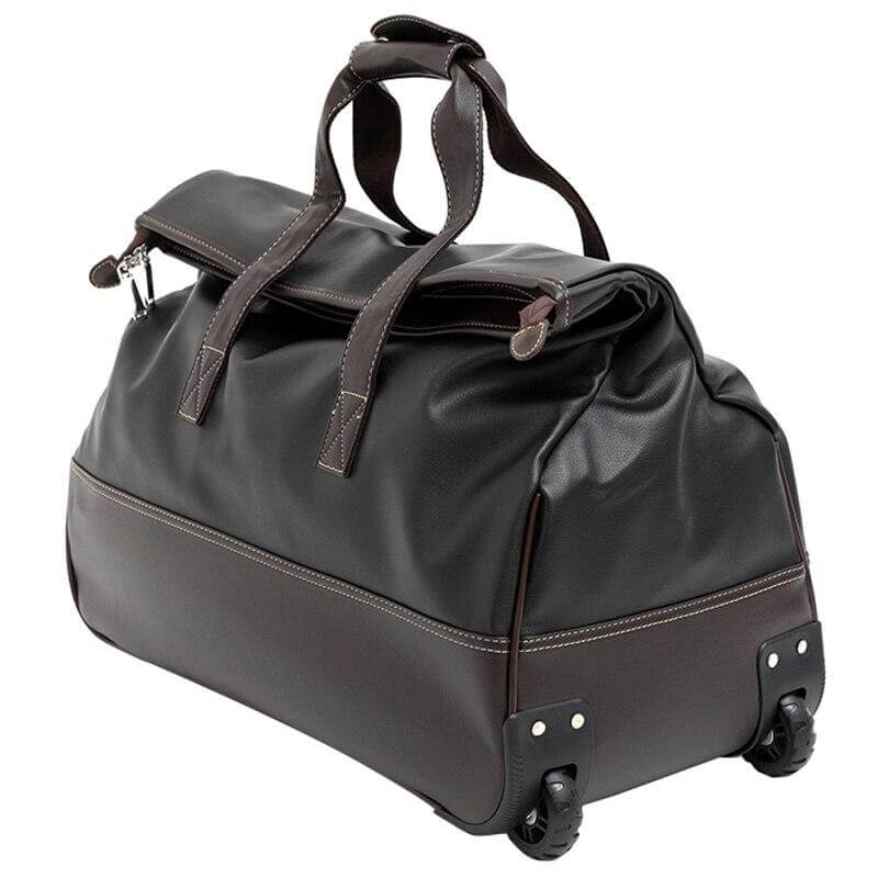 Durable Water Resistant Leather Travel Suitcase