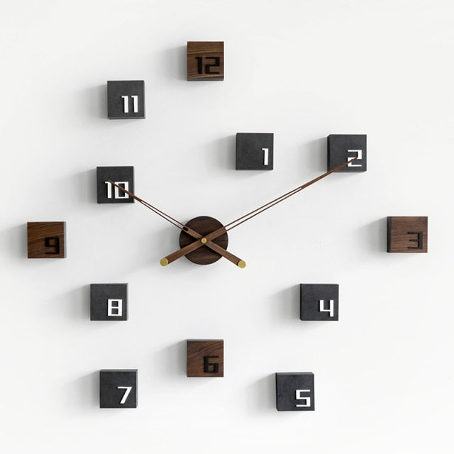 Natural Wood Peel Stick Wall Clock
