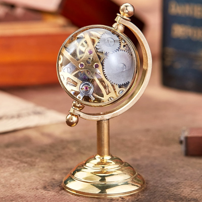 Premium Globe Desk Clock with Rotation - Luxicro