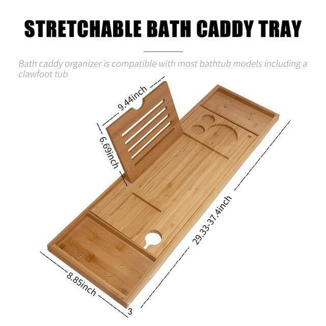 Expanding Bathroom Caddy for Snacks and Beverages