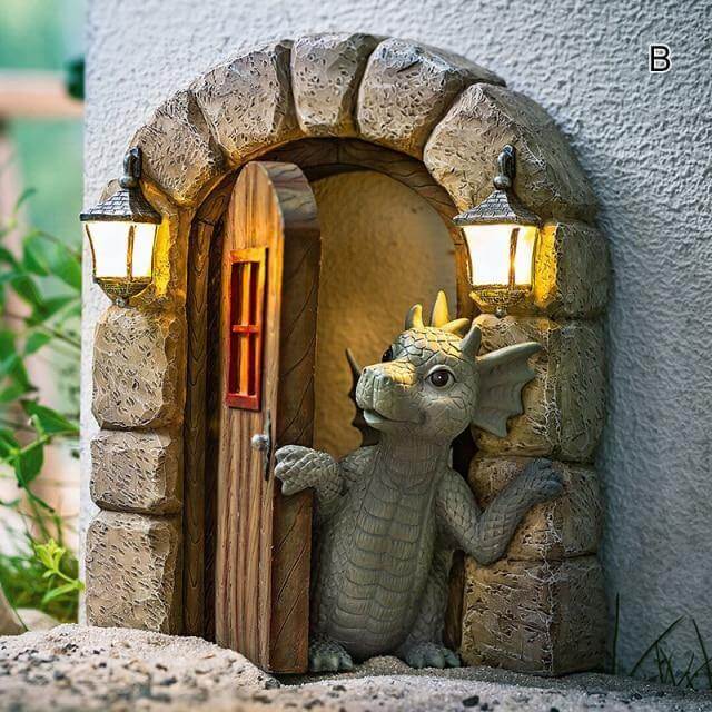Colorful Garden Dragon Decor Wall Art