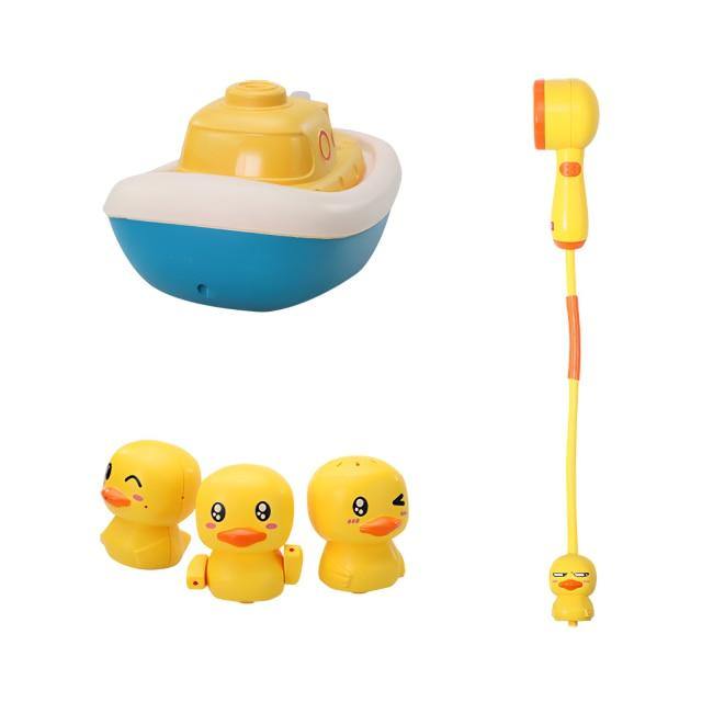 Bright Kids Bath Rubber Duck Shower Head Toy - Luxicro