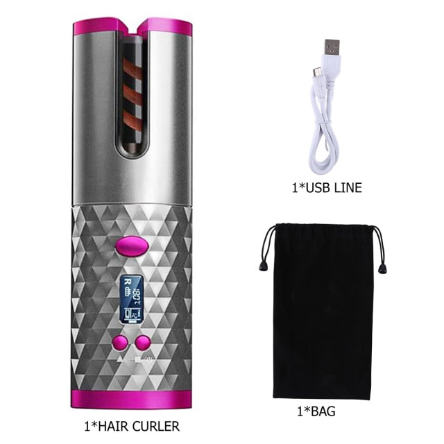 Simple Cordless Ceramic Curling Iron - Luxicro