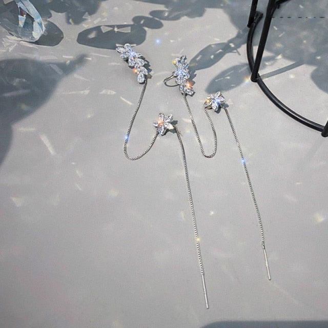 Pretty Flower Pendant Earrings - Luxicro