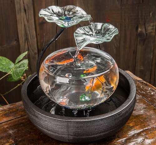 Beautiful Indoor Fountain Fish Tank