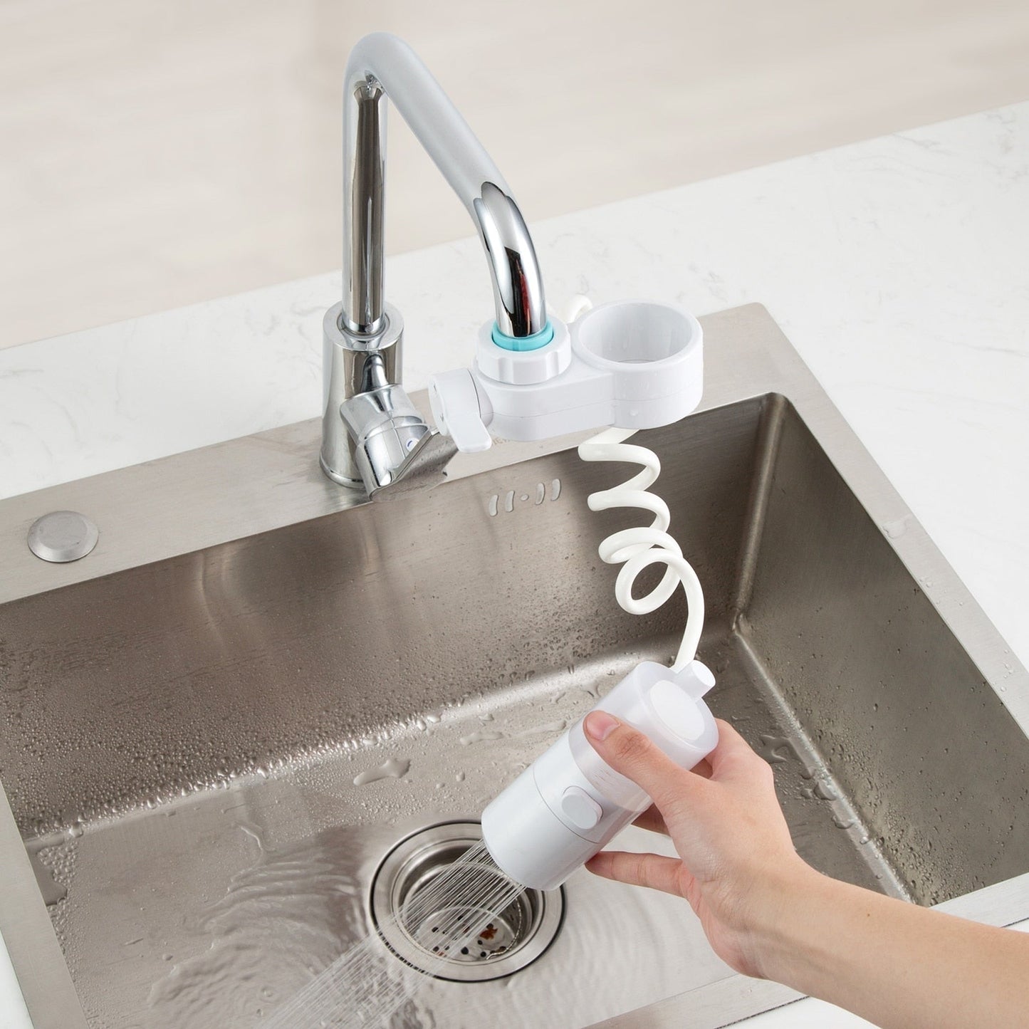 Simple Fit Low Flow Faucet Extender Spray - Luxicro