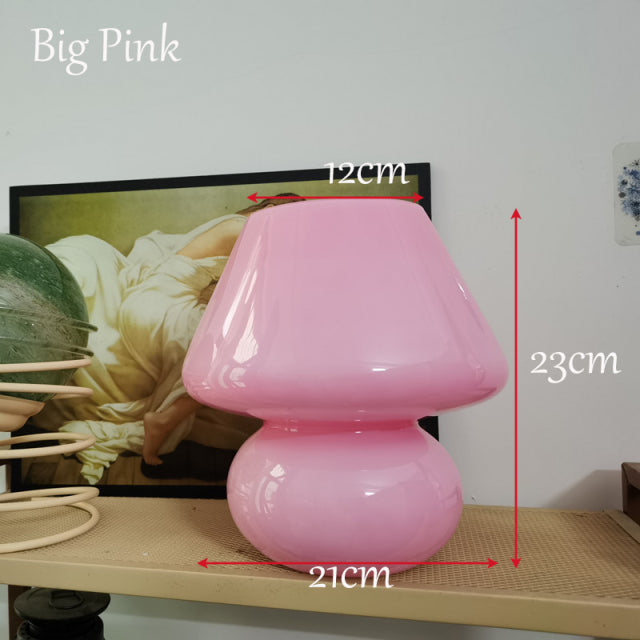 Stunning Mushroom Glass Desk Lamp