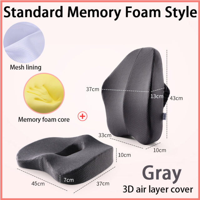 Ergonomic Office Chair Back Cushion Set