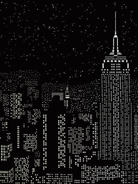 Blackout Cityscape Window Sticker Film