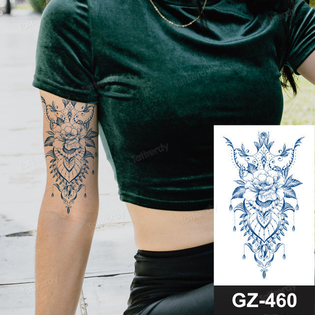 Beautiful Floral Temporary Tattoo Sleeve