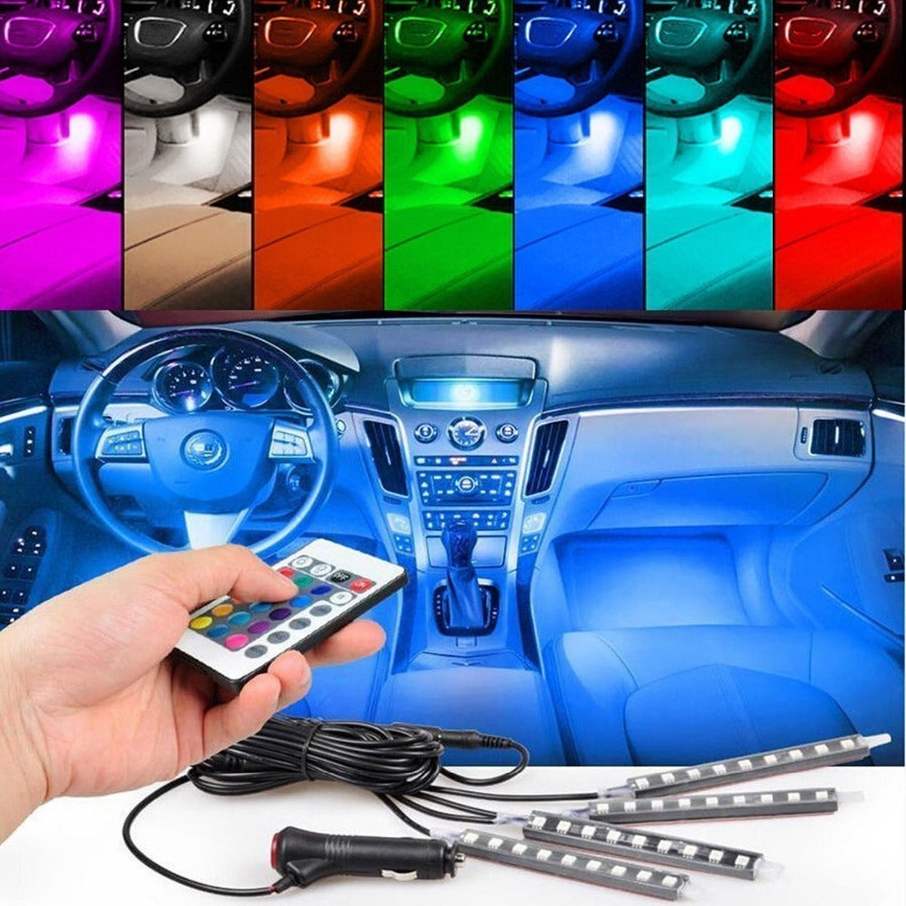 Bright Car Interior LED Lighting Kit 4 Piece - Luxicro