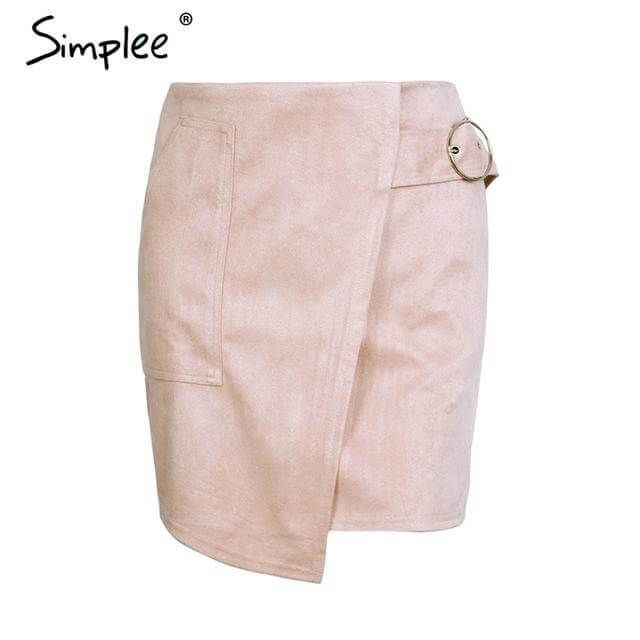 Short Fake Leather Mini Skirt