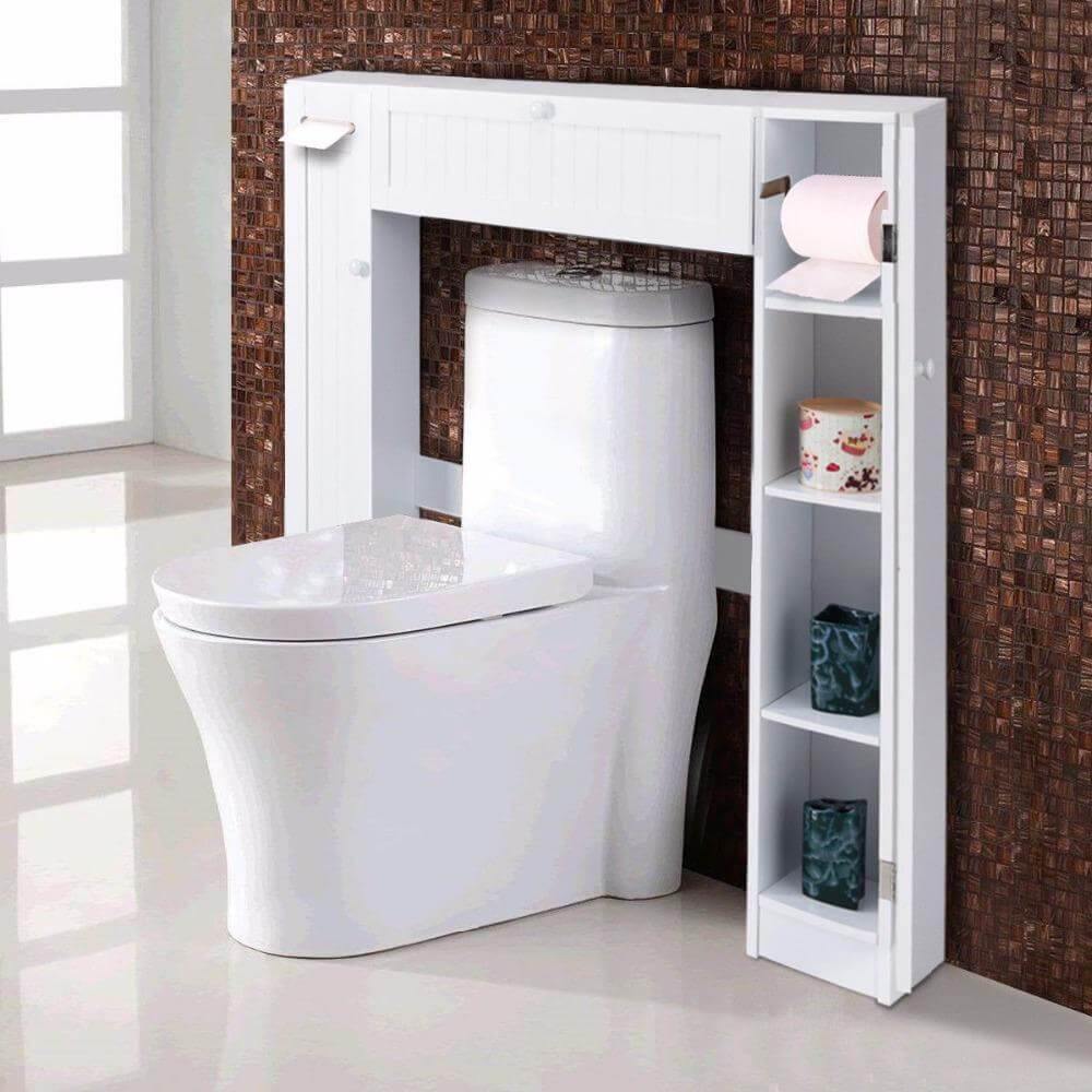 Slim Bathroom Storage Cupboard with Shelf - Luxicro