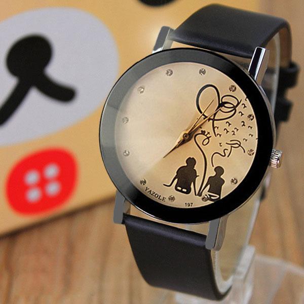 Elegant Women's Leather Wrist Watch