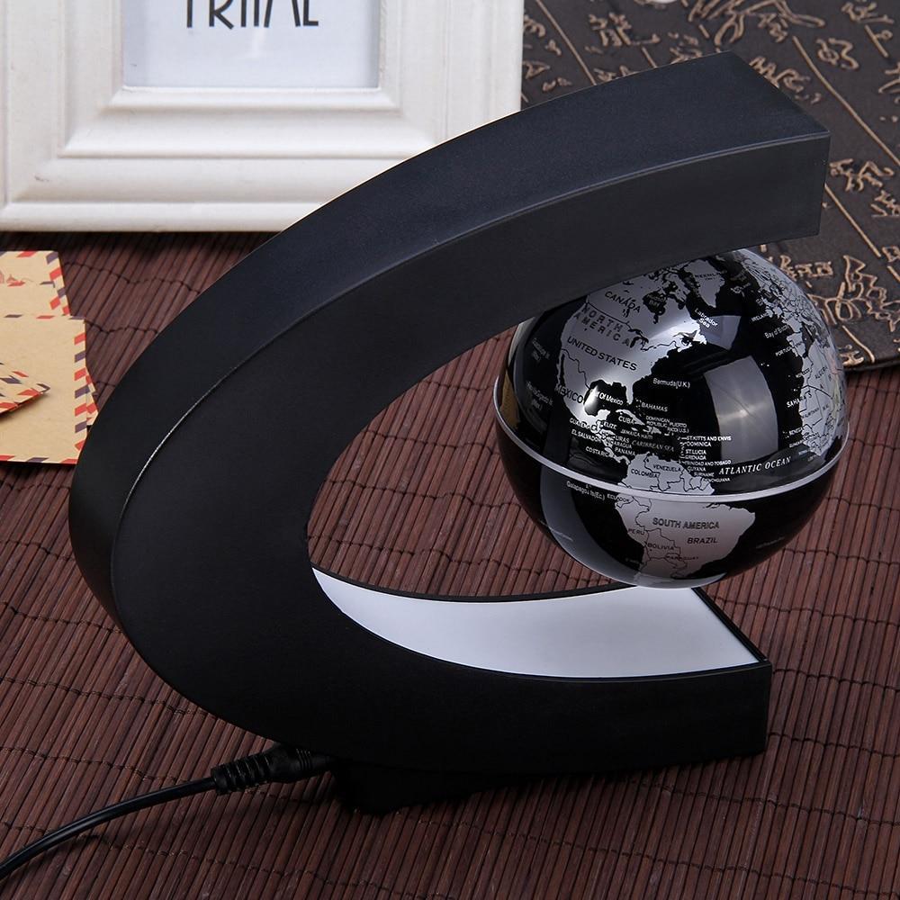 Modern Floating Globe Table Lamp with USB Charger