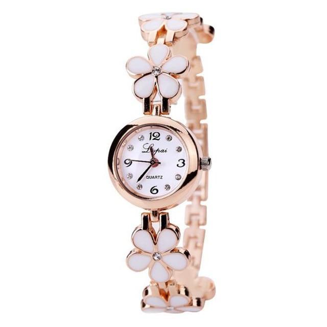 Stylish Flower Pattern Women's Designer Watch