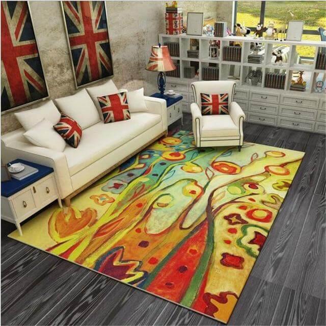 Cozy Farmhouse Plush Floor Rug for Living Room