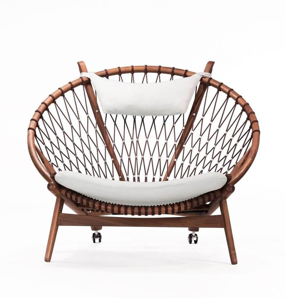 Rustic Wood Circular Dining Chair - Luxicro