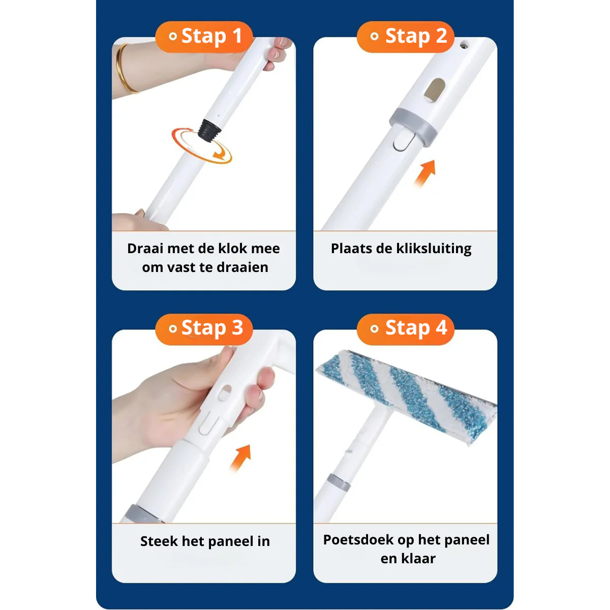 Practical 3-in-1 Window Cleaner with Spray and Wipe