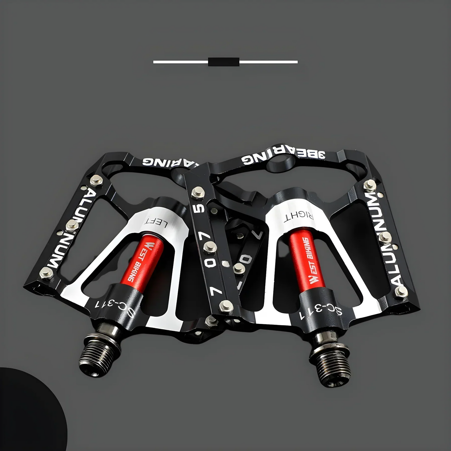 Strong Lightweight Bike Pedals With Grip Surface - Luxicro