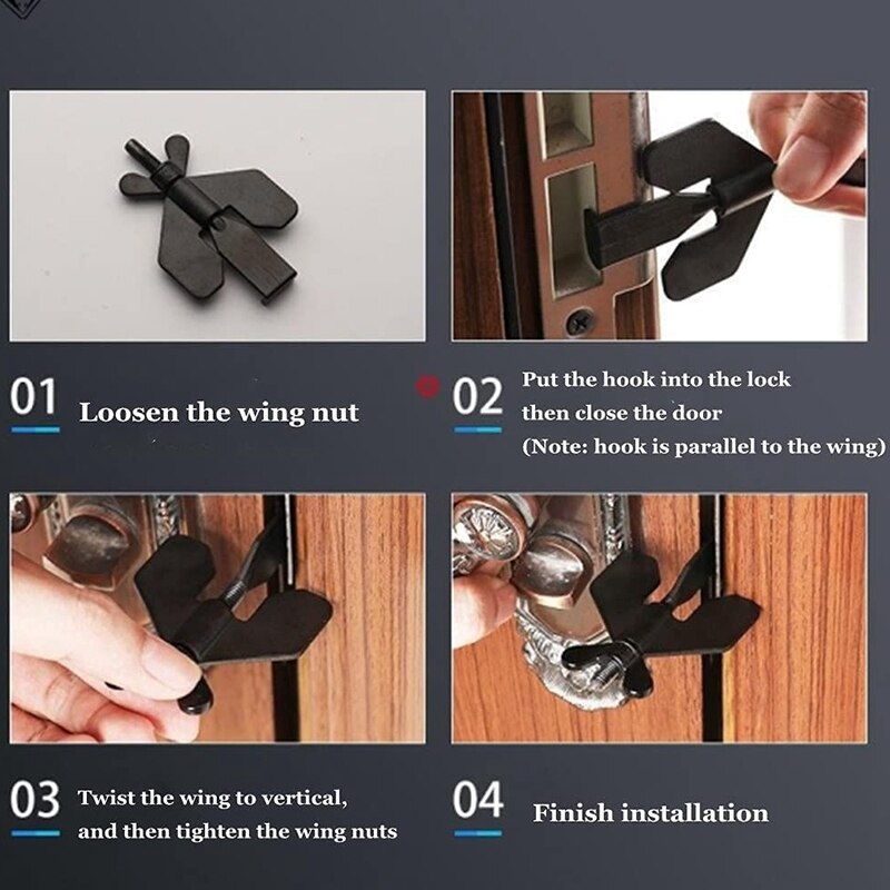 Compact Travel Door Stop Lock for Home Security