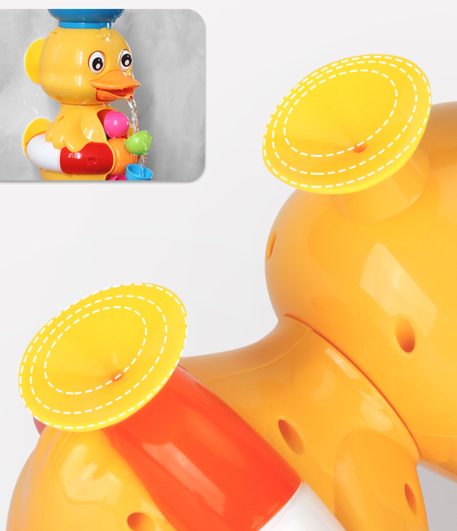 Colorful Quacking Duck Bathtub Toy