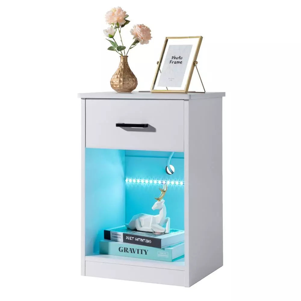Compact Bedside Storage Table - Luxicro