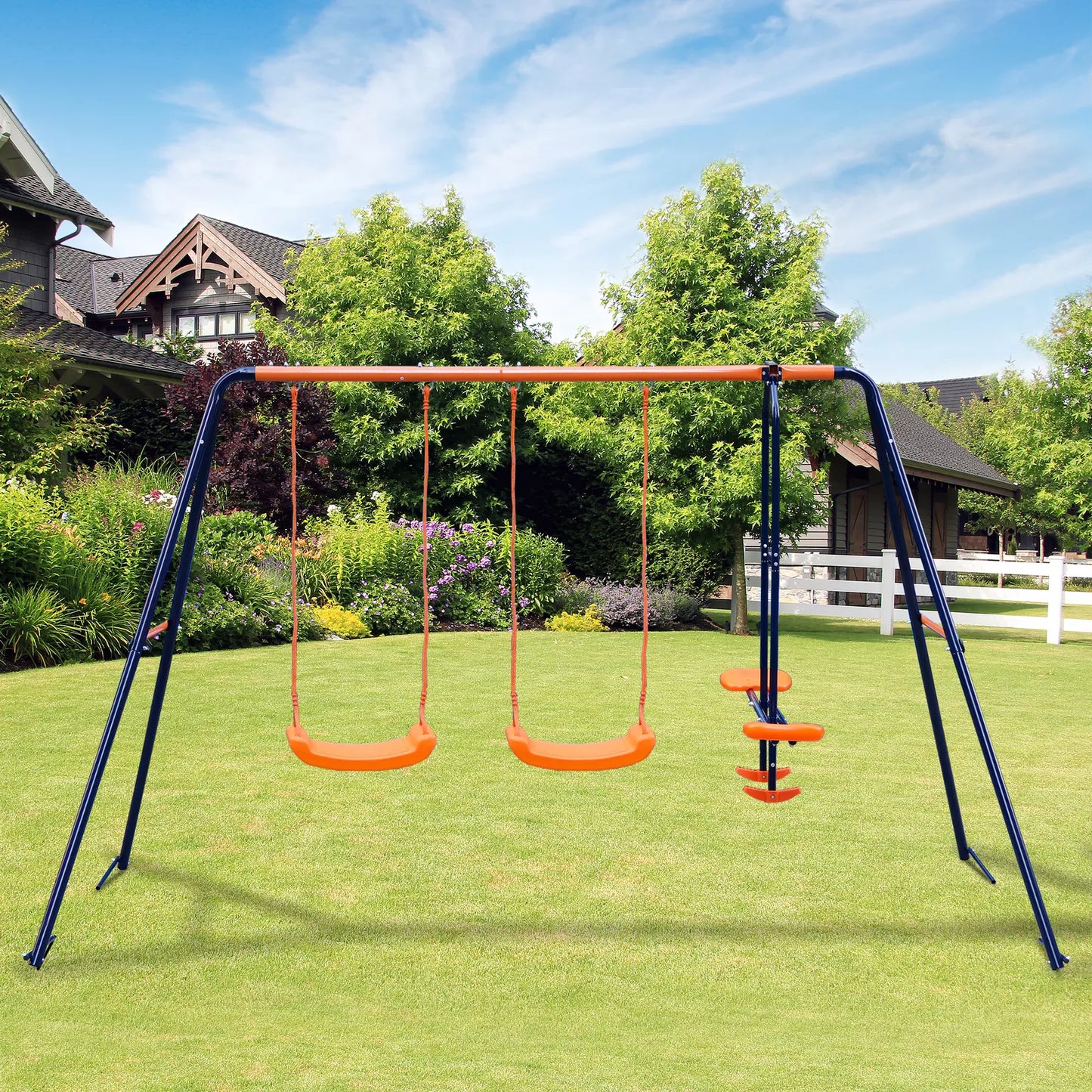 Durable Backyard Kids Swing Playset - Luxicro
