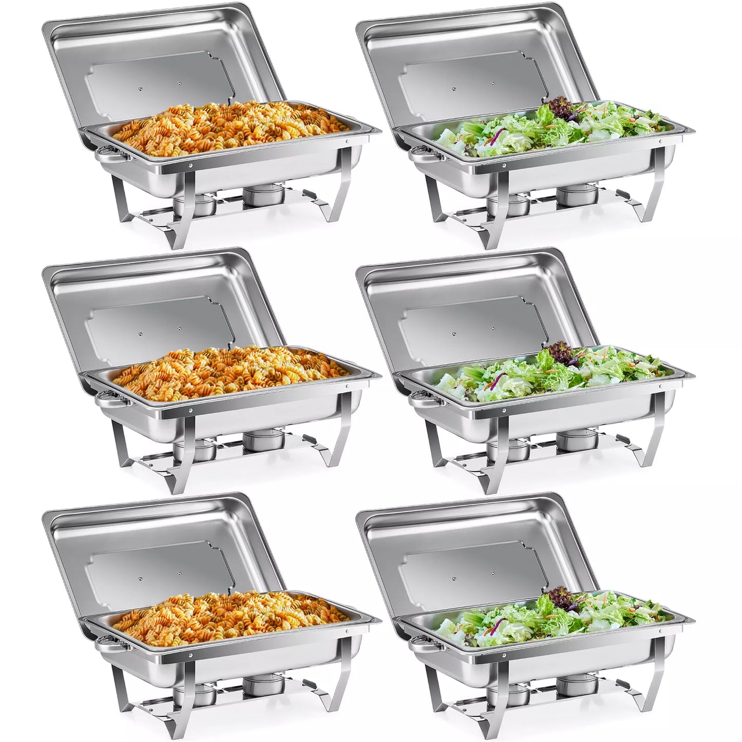Large 6 Piece Chafing Dish Set - Luxicro