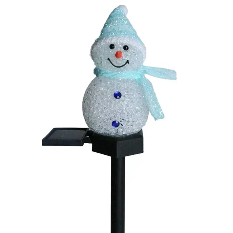 Decorative Garden Solar Snowman Lamp