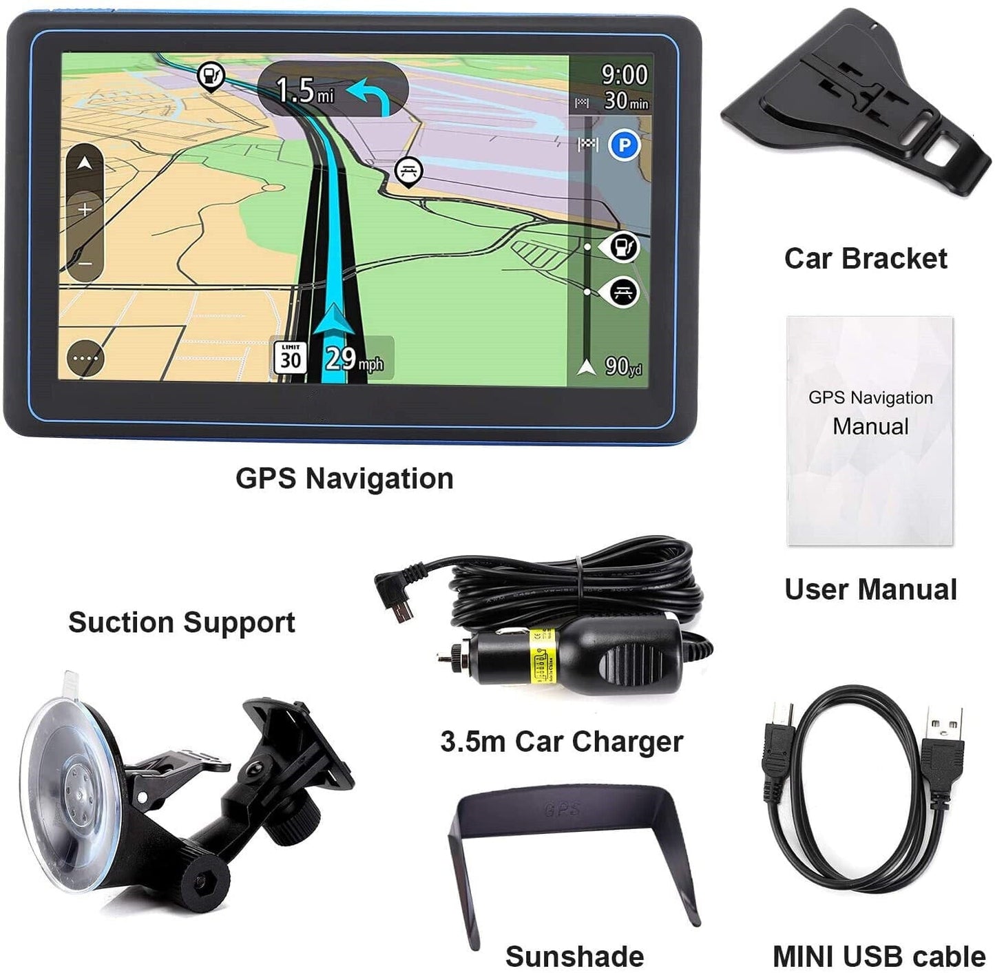 Advanced 7 GPS Sat Nav with Live Traffic Alerts