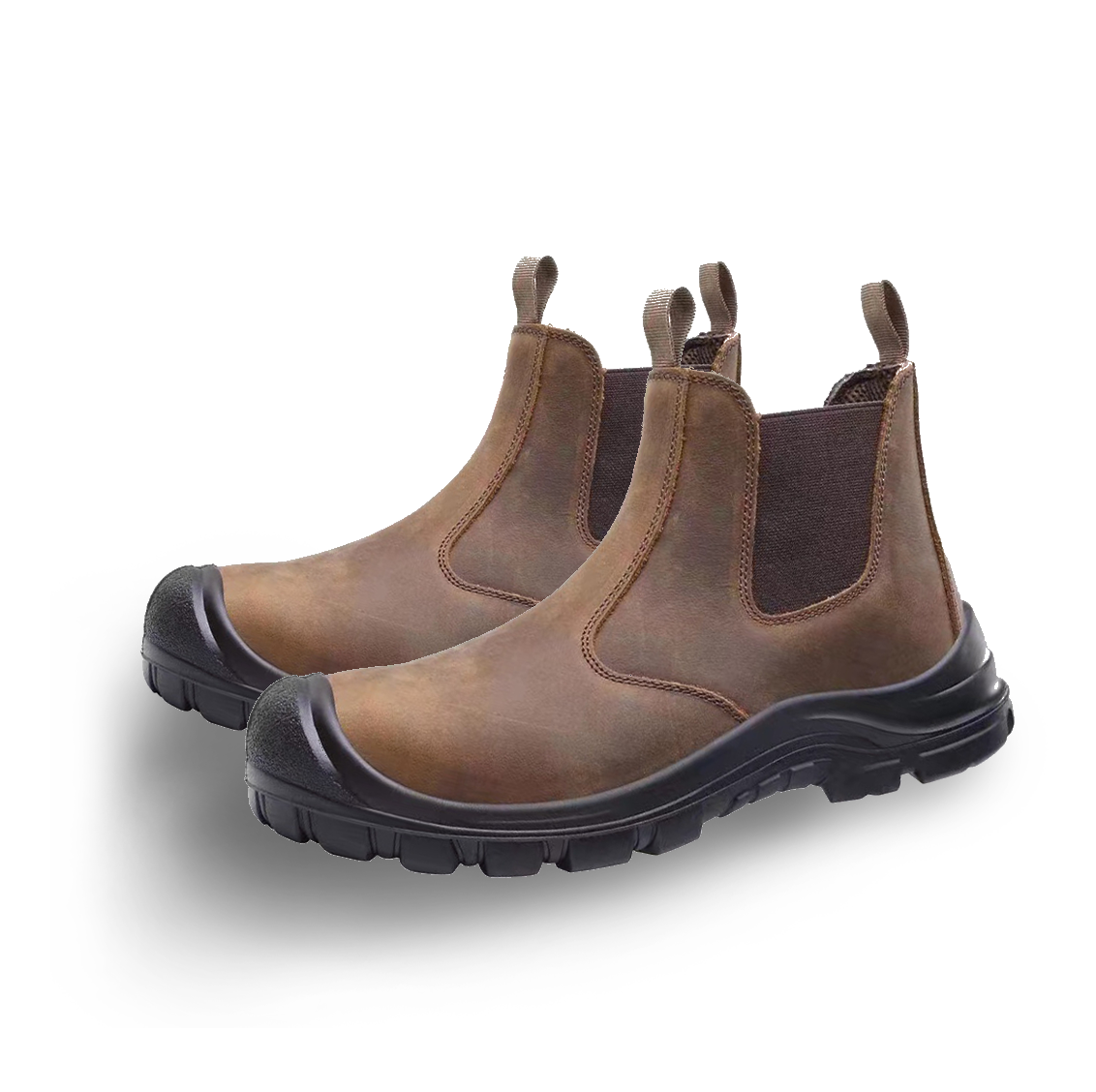 Comfortable Steel Toe Work Boots Waterproof Leather Safety Shoes