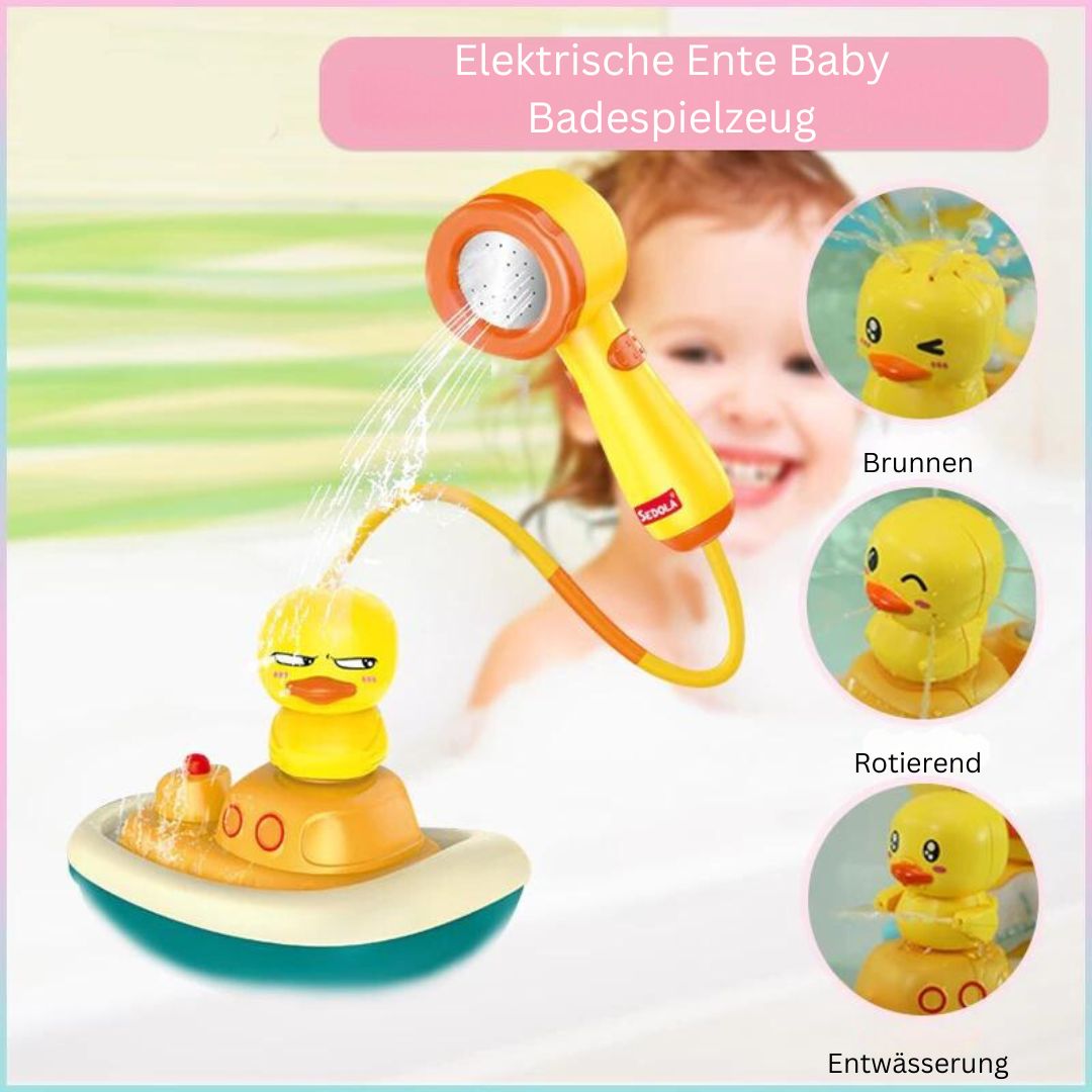 Colorful Duck Squirt Bath Toy with Shower Head - Luxicro