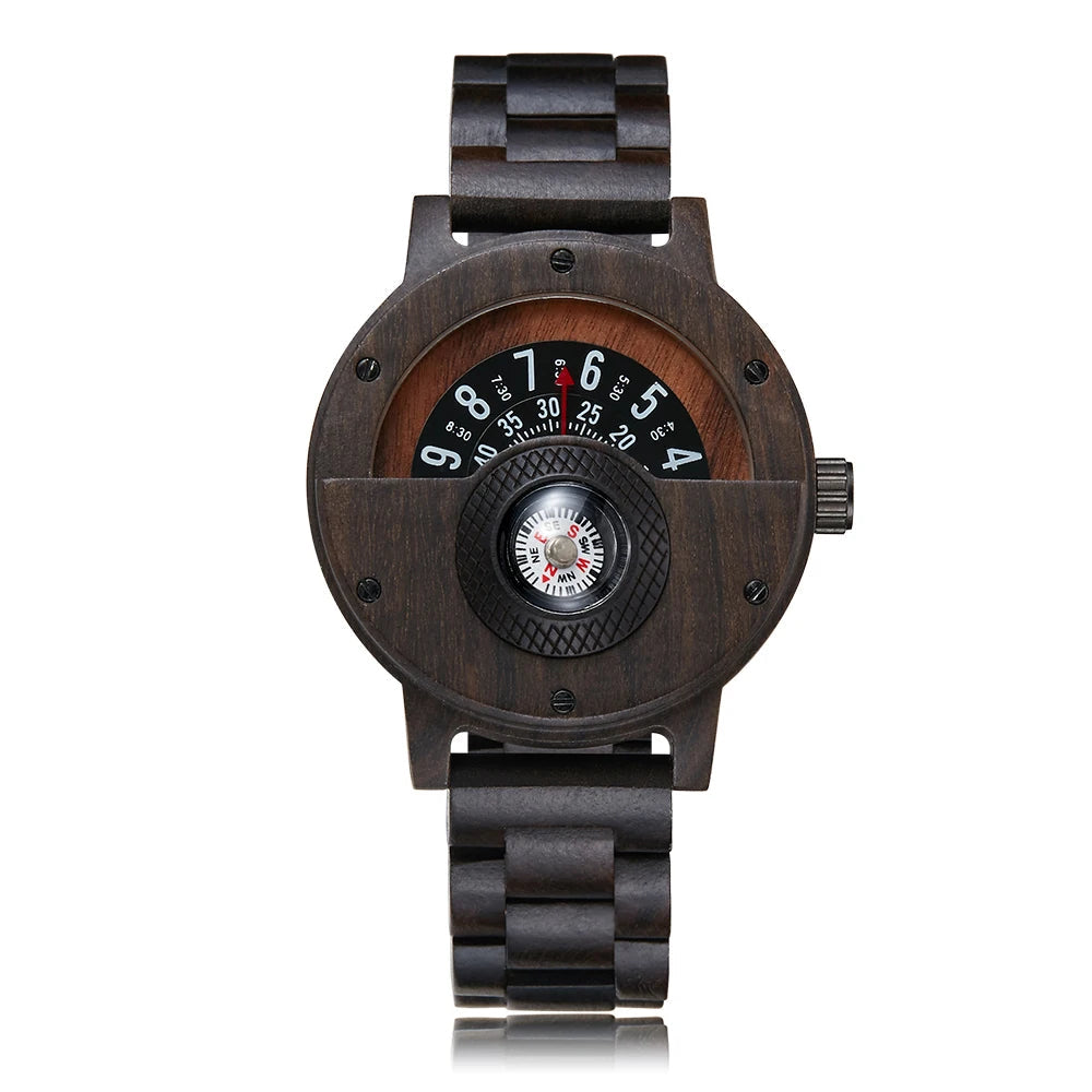 Exquisite Handmade Wood Mens Wristwatch
