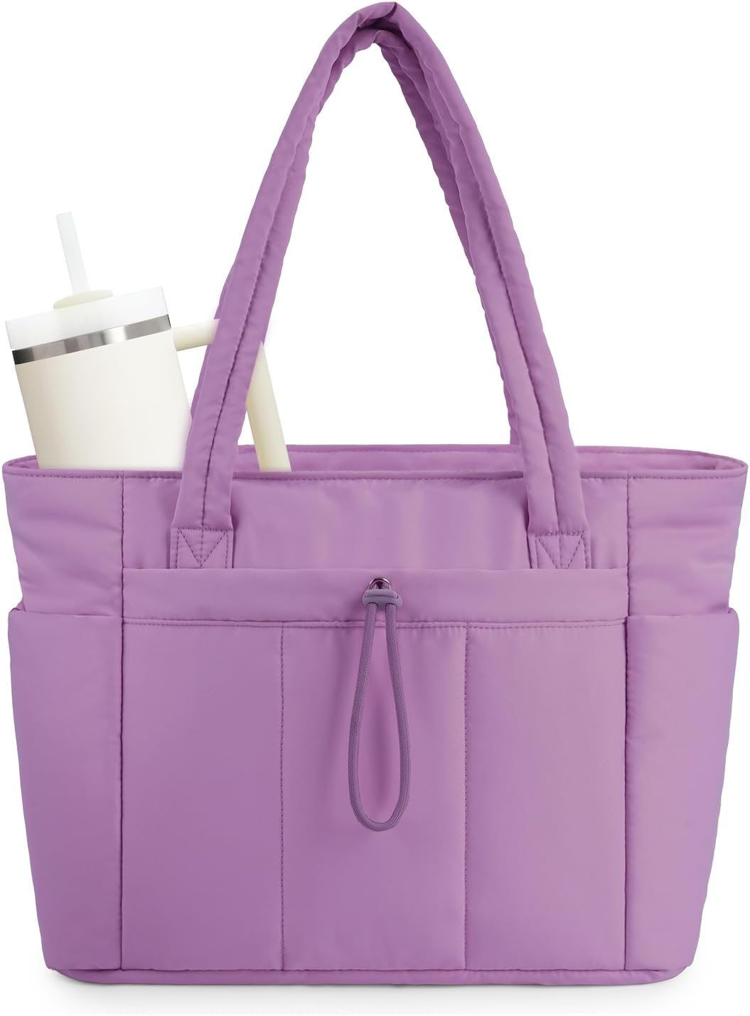 Insulated Tote Bag with Cup Holder and Laptop Pocket