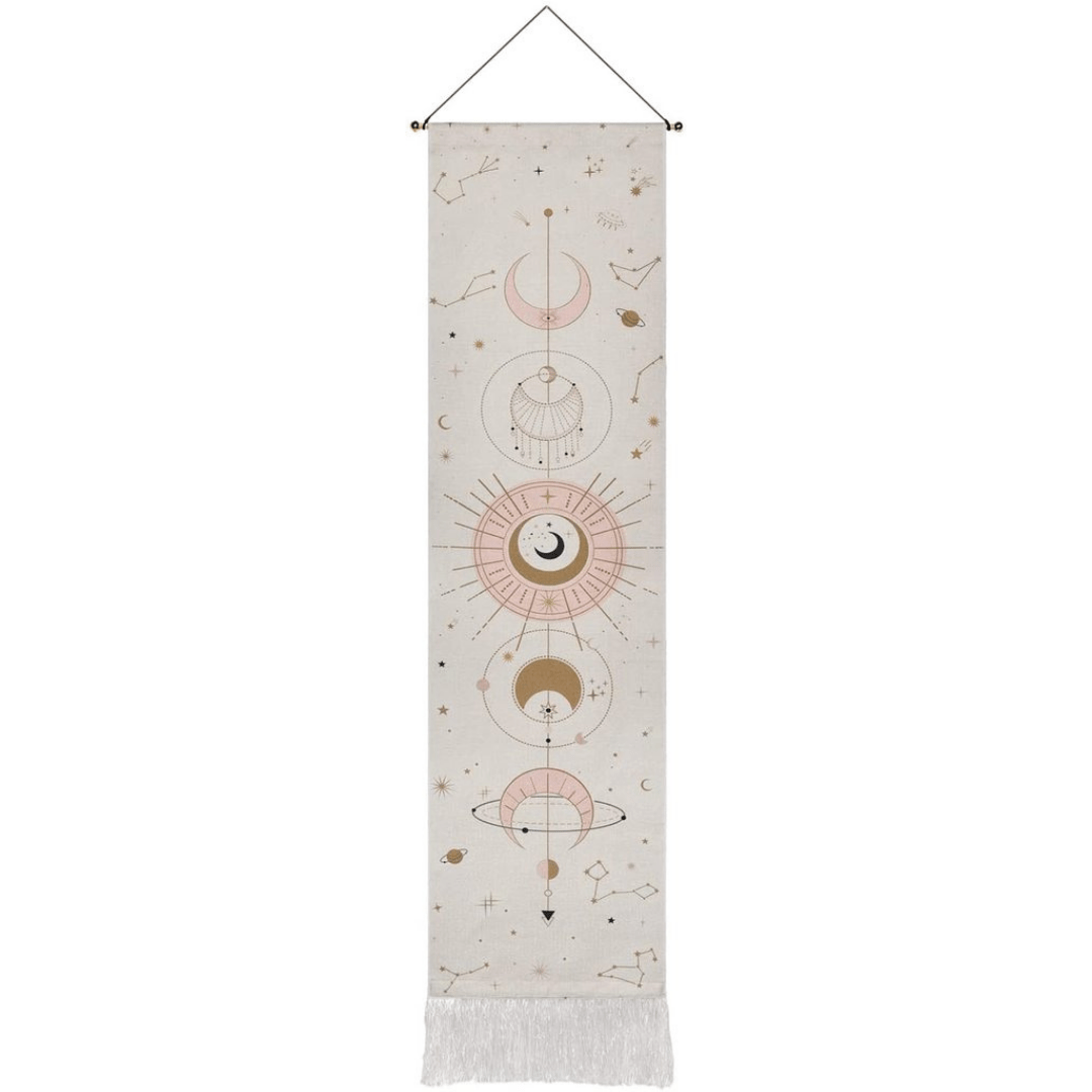 Cosmic Moon Phase Wall Hanging Tapestry