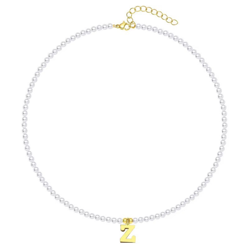 Elegant Personalized Pearl Name Necklace