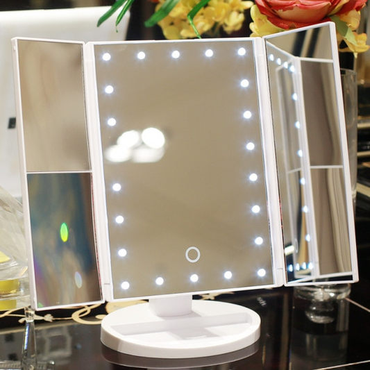Compact Rechargeable LED Vanity Mirror - Luxicro