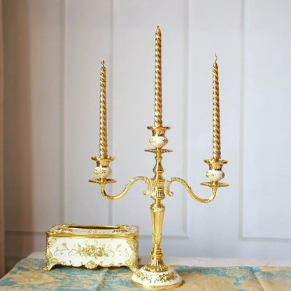 Elegant Gold Candle Holder - Luxicro