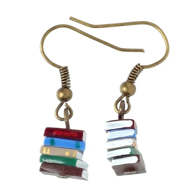 Book Shaped Dangle Earrings - Luxicro