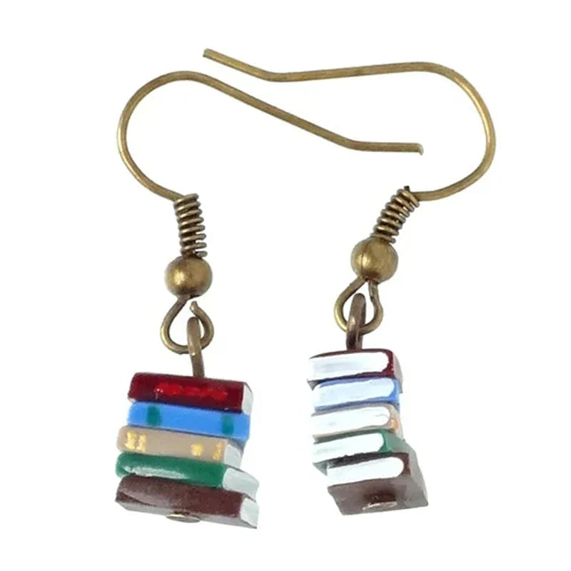 Book Shaped Dangle Earrings