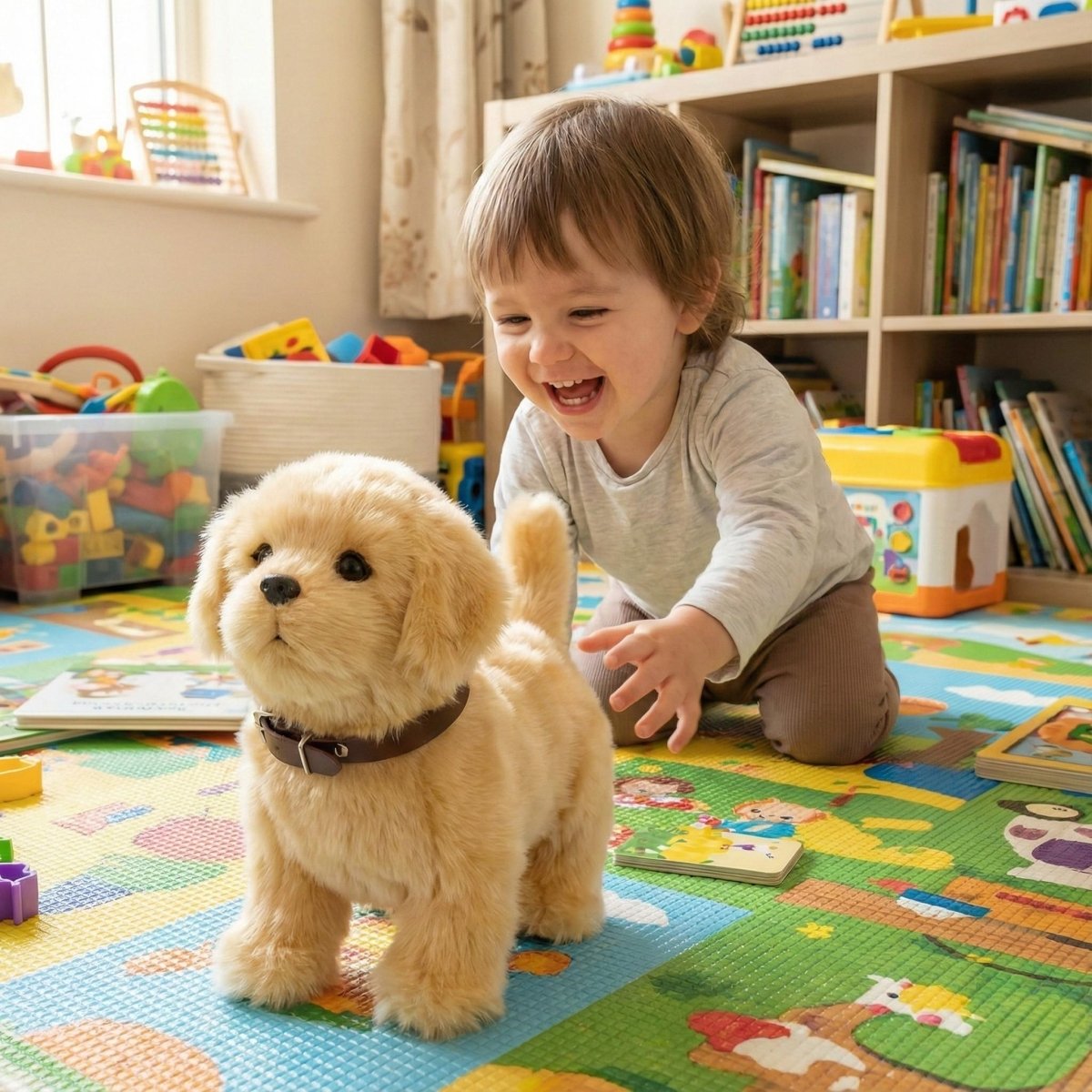 Cuddly Talking Plush Puppy Toy for Children - Luxicro