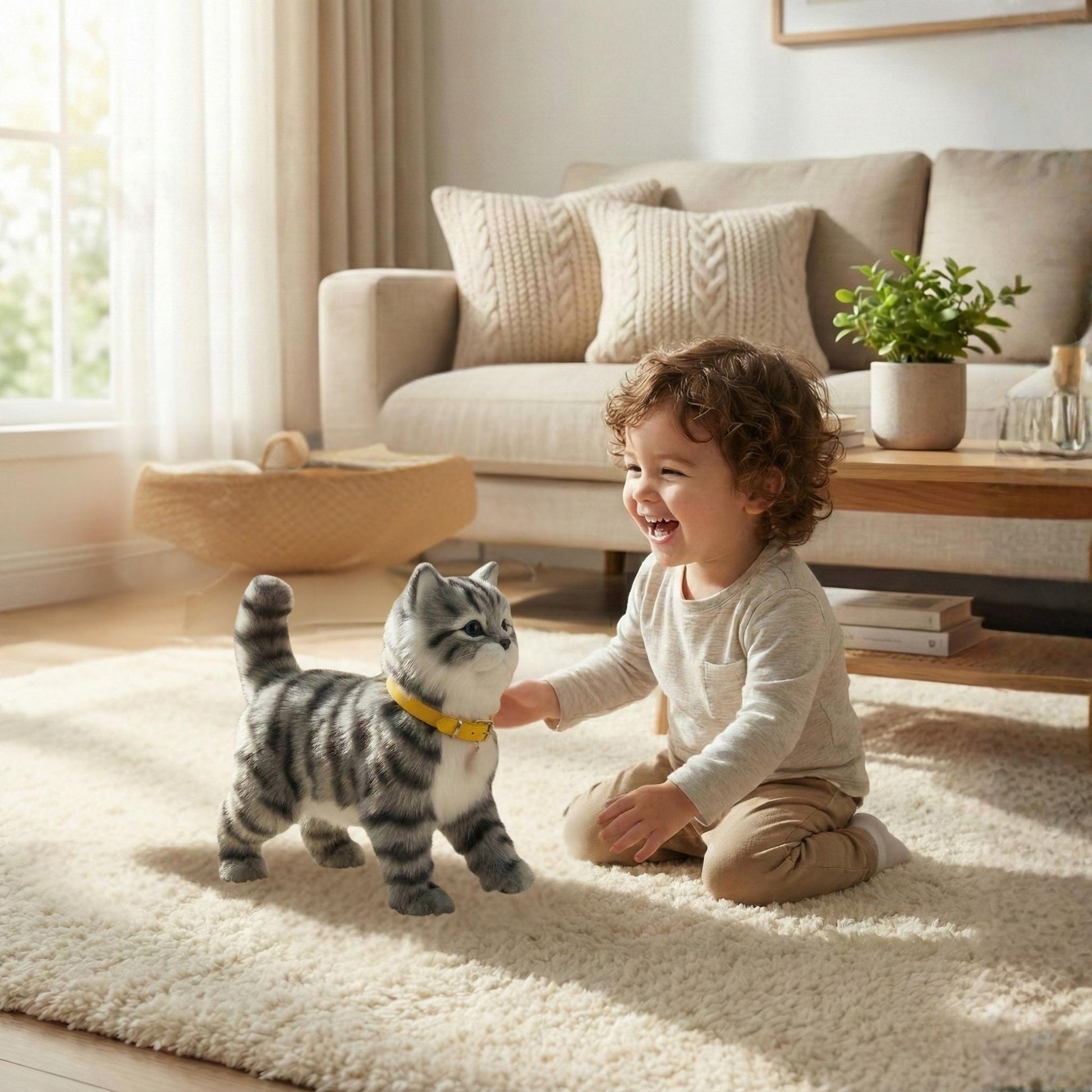 Cute Electronic Cat Toy - Walking Talking Kitten Pet - Luxicro