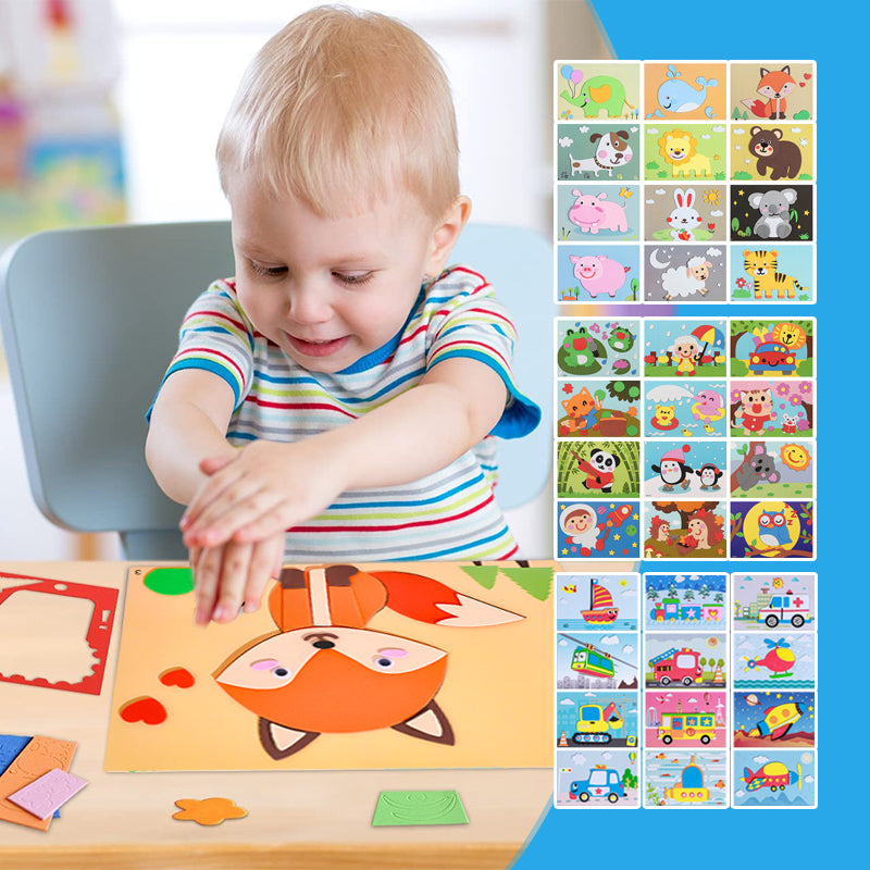 Colorful Easy 3D Animal Sticker Set - Luxicro