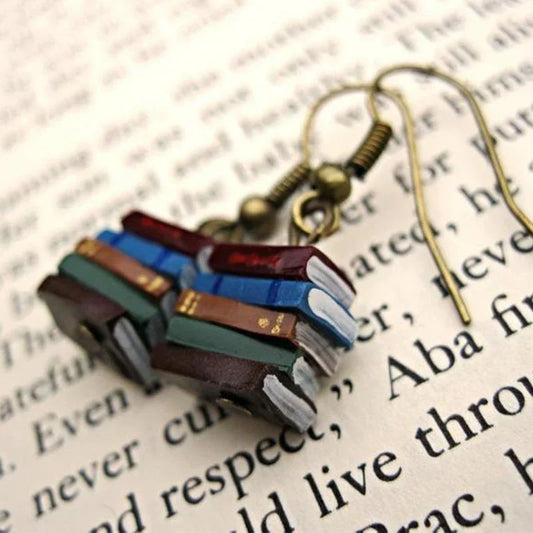 Book Shaped Dangle Earrings - Luxicro