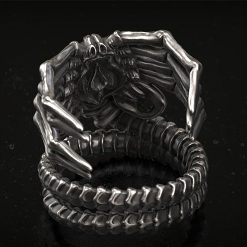 Creepy Alien Face Ring