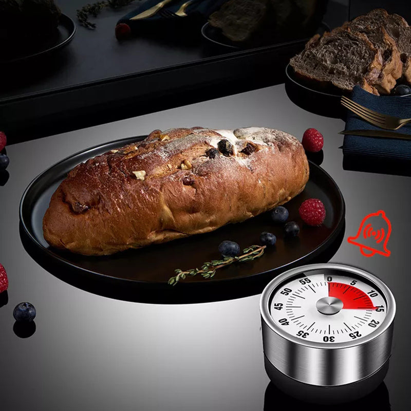 Contemporary Silver Kitchen Wall Clock