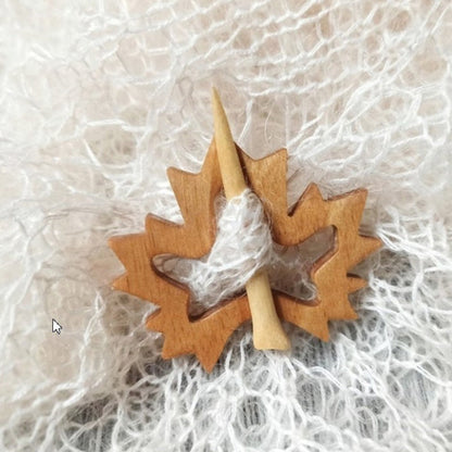 Adorable Wood Animal Brooch Pin