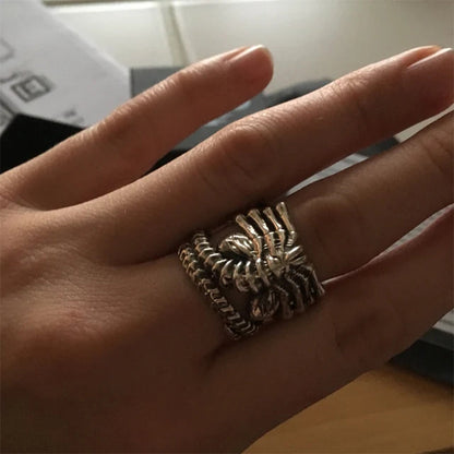 Creepy Alien Face Ring